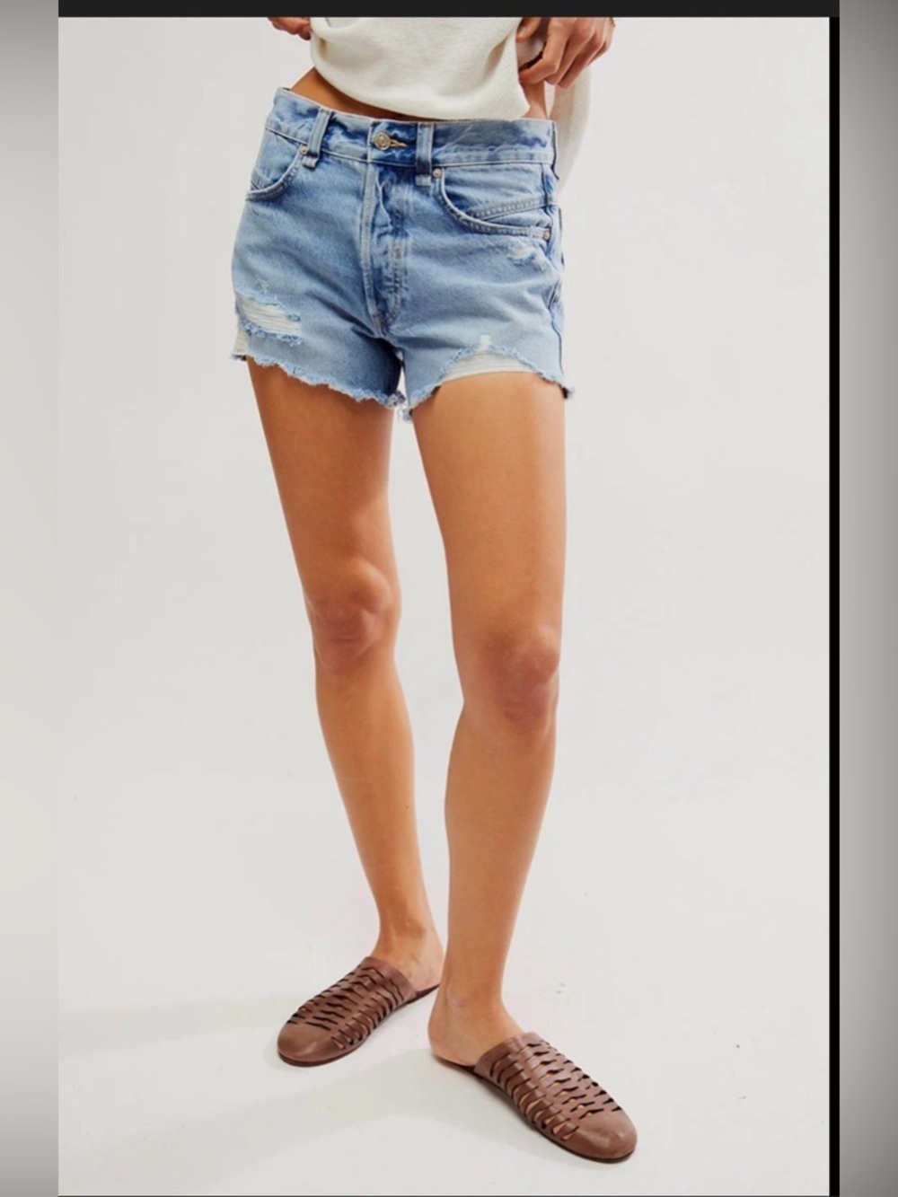 We The Free Jean Shorts High rise Raw Hem , size 26